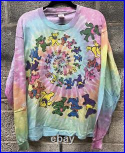 Vintage 1989 Grateful Dead Jerry Garcia Dancing Bears Long Sleeve T Shirt XL