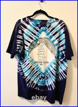 Vintage 1989 Grateful Dead Squaw Valley Ski Tie Dye T Shirt XL GDM 88 Tour