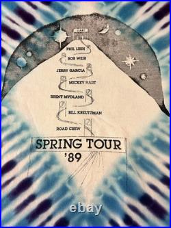 Vintage 1989 Grateful Dead Squaw Valley Ski Tie Dye T Shirt XL GDM 88 Tour