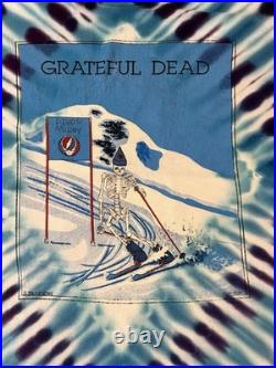Vintage 1989 Grateful Dead Squaw Valley Ski Tie Dye T Shirt XL GDM 88 Tour