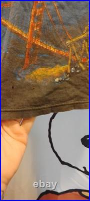 Vintage 1990 AOP Grateful Dead Shirt Flaws, Size Large