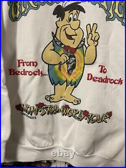 Vintage 1990 GratefulFred Flintstone Shirt Hanna Barbera Grateful Dead Size XL
