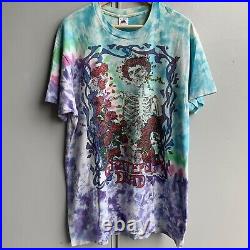 Vintage 1990 Grateful Dead 25 Years Dead Anniversary T-Shirt Size XL Tie Dye
