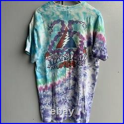 Vintage 1990 Grateful Dead 25 Years Dead Anniversary T-Shirt Size XL Tie Dye