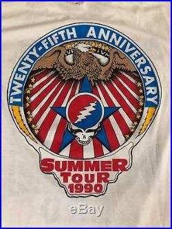 Vintage 1990 Grateful Dead 25th Anniversary Summer Tour T-shirt