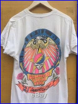 Vintage 1990 Grateful Dead Bart Simpson T Shirt Bootleg Rap Tee Nirvana