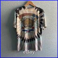 Vintage 1990 Grateful Dead Buffalo Dead Tie Dye Shirt XL Liquid Blue