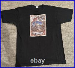 Vintage 1990 Grateful Dead Europe Tour T-Shirt XL Fruit of the Loom USA
