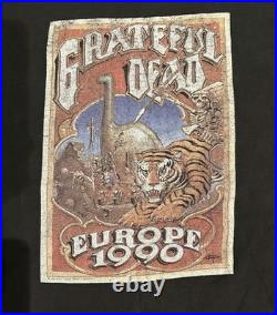 Vintage 1990 Grateful Dead Europe Tour T-Shirt XL Fruit of the Loom USA