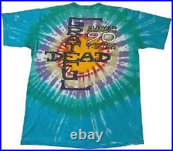 Vintage 1990 Grateful Dead Mens Tie Dye T Shirt Sunshine Daydream Summer Tour XL