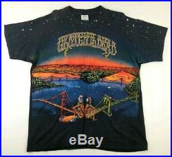 Vintage 1990 Grateful Dead San Francisco All Over Print Shirt Wild Oats Large