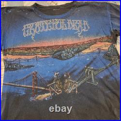 Vintage 1990 Grateful Dead San Francisco Bridge All Over Print T-Shirt Size L