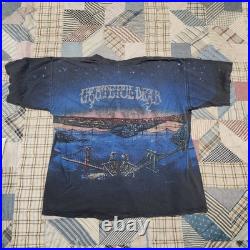 Vintage 1990 Grateful Dead San Francisco Bridge All Over Print T-Shirt Size L