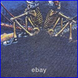 Vintage 1990 Grateful Dead San Francisco Bridge T Shirt All Over Print Size XL