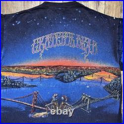 Vintage 1990 Grateful Dead San Francisco Bridge T Shirt All Over Print Size XL