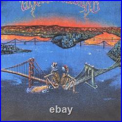 Vintage 1990 Grateful Dead San Francisco/Brooklyn Bridge 90s Tour T Shirt XL