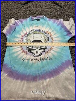 Vintage 1990 Grateful Dead Shoreline Amphitheater California Tie Dye Shirt Sz L