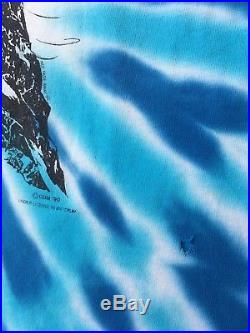 Vintage 1990 Grateful Dead Skiing Skeleton Ski Tie-Dye XL Shirt Jerry Garcia