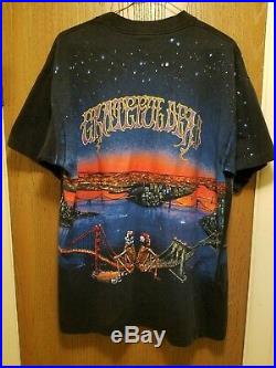 Vintage 1990 Grateful Dead T-Shirt San Francisco Wild Oats, Size XL