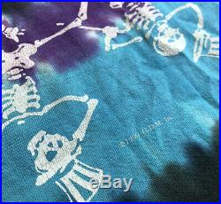 Vintage 1990 Grateful Dead T shirt men size XL fit Dancing Spiral Skeletons NR