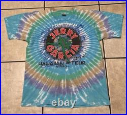Vintage 1990 Jerry Garcia Band Hawaiian Tour Shirt Large Grateful Dead Reonegro