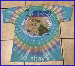 Vintage 1990 Jerry Garcia Band Hawaiian Tour Shirt Large Grateful Dead Reonegro
