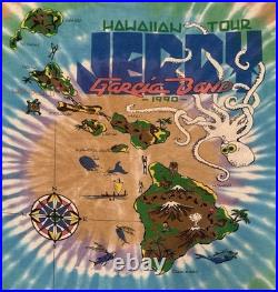 Vintage 1990 Jerry Garcia Band Hawaiian Tour Shirt Large Grateful Dead Reonegro