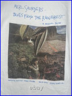 Vintage 1990 Merl Saunders Jerry Garcia Blues From The Rainforest Tee XL RARE