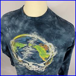 Vintage 1990's Grateful Dead Head Tie Dye Skull T Shirt USA 1995 Tour Rock