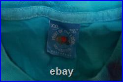 Vintage 1990s Grateful Dead Jerry Garcia Tie Dye Shirt XL / XXL Blue FOTL Tag