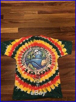 Vintage 1990s Grateful Dead Lithuania Basketball T-shirt Sz. L! 1996 Olympics