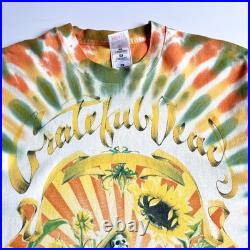 Vintage 1990s Grateful Dead Sunflowers Tie Dye Tour t-shirt made in USA size M