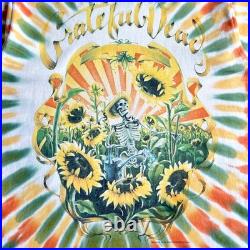 Vintage 1990s Grateful Dead Sunflowers Tie Dye Tour t-shirt made in USA size M