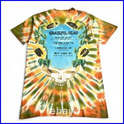 Vintage 1990s Grateful Dead Sunflowers Tie Dye Tour t-shirt made in USA size M
