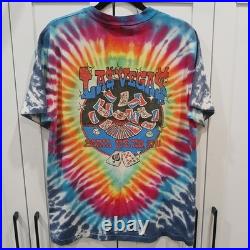 Vintage 1991 Grateful Dead Las Vegas Dealer Tour Tie Dye T-Shirt Size L Large