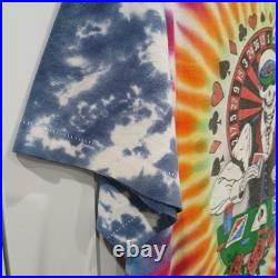 Vintage 1991 Grateful Dead Las Vegas Dealer Tour Tie Dye T-Shirt Size L Large