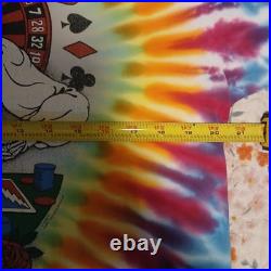 Vintage 1991 Grateful Dead Las Vegas Dealer Tour Tie Dye T-Shirt Size L Large