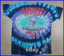 Vintage 1991 Grateful Dead New York Giants Football Tie Dye Concert Tour T Shirt