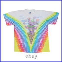 Vintage 1991 Grateful Dead Spring Tour Liquid Blue Tie Dye Shirt