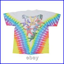 Vintage 1991 Grateful Dead Spring Tour Liquid Blue Tie Dye Shirt