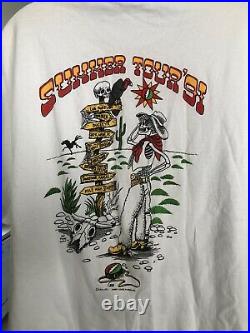 Vintage 1991 Grateful Dead Summer Tour T Shirt Size XL Brockum Not Fade Away