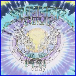 Vintage 1991 Grateful Dead Summer Tour Tie Dye Shirt Size Large Vintage 1991 Grateful Dead Summer Tour Tie Dye Shirt Size Large