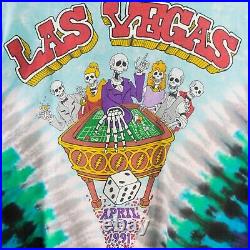 Vintage 1991 Liquid Blue Grateful Dead Las Vegas Casino Tour T-Shirt Size XL