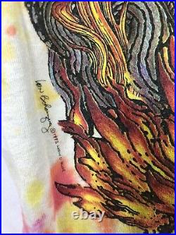 Vintage 1992 Grateful Dead Artist Ian Bohorquez Shirt Liquid Blue Large Tie Dye