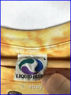 Vintage 1992 Grateful Dead Artist Ian Bohorquez Shirt Liquid Blue Large Tie Dye