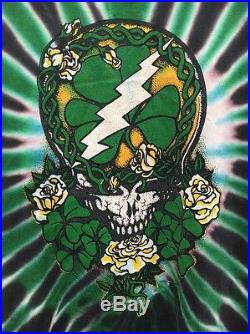 Vintage 1992 Grateful Dead Band T-Shirt Philadelphia ST. Patty's Day Sz XL Black