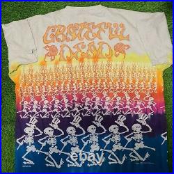 Vintage 1992 Grateful Dead Brockum Liquid Blue T-Shirt Size XL 90s Band Tee Rare