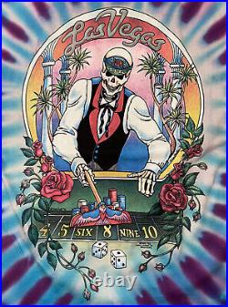 Vintage 1992 Grateful Dead Las Vegas Band Tie Dye T-shirt Size L