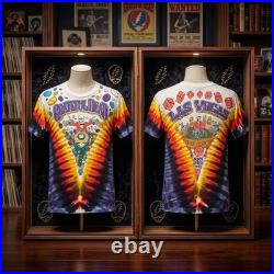 Vintage 1992 Grateful Dead Las Vegas Casino Tie Dye T-Shirt Liquid Blue Large