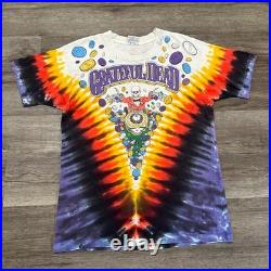 Vintage 1992 Grateful Dead Las Vegas Casino Tie Dye T-Shirt Liquid Blue Large